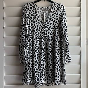 black and white dress